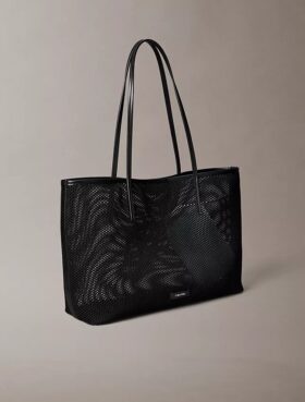 Bolso tote pequeño de malla con logotipo Bolso tote pequeño de malla con logotipo