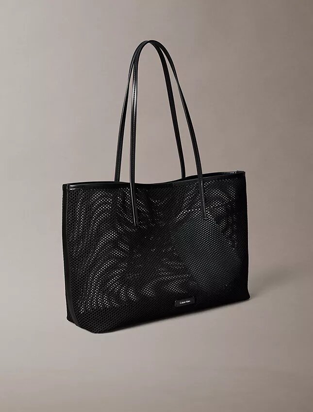 Bolso tote pequeño de malla con logotipo Bolso tote pequeño de malla con logotipo
