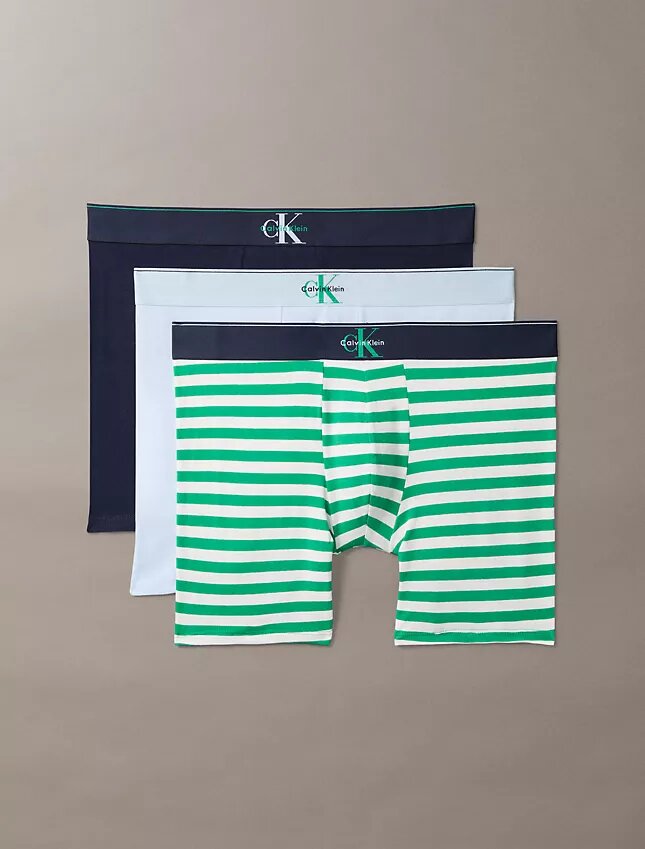 Boxer Brief Cotton Stretch con monograma gráfico, paquete de 3 Boxer Brief Cotton Stretch con monograma gráfico, paquete de 3