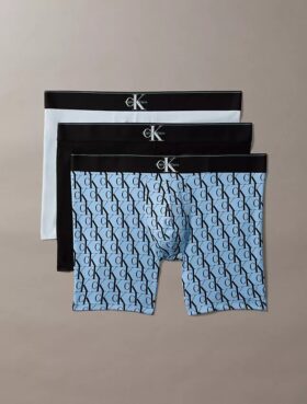 Boxer Brief Cotton Stretch con monograma gráfico, paquete de 3
