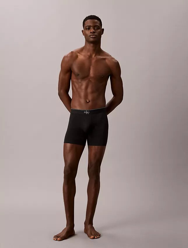 Boxer Brief Cotton Stretch con monograma gráfico, paquete de 3 Boxer Brief Cotton Stretch con monograma gráfico, paquete de 3