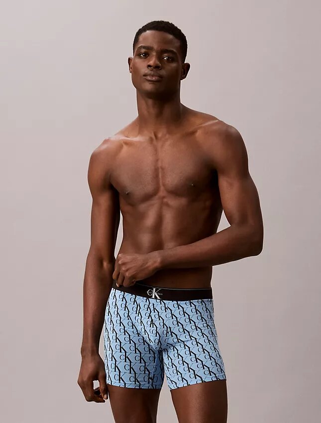 Boxer Brief Cotton Stretch con monograma gráfico, paquete de 3 Boxer Brief Cotton Stretch con monograma gráfico, paquete de 3