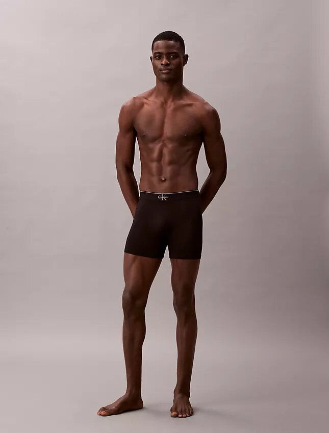 Boxer Brief elástico de microfibra con Monogram gráfico Boxer Brief elástico de microfibra con Monogram gráfico