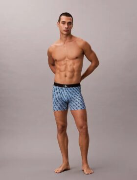 Boxer Brief elástico de microfibra con Monogram gráfico Boxer Brief elástico de microfibra con Monogram gráfico
