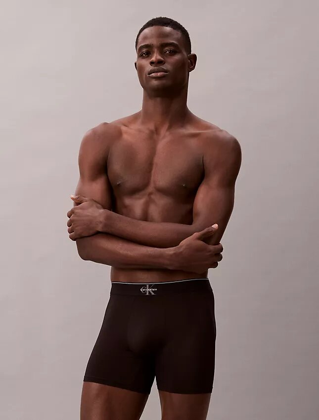 Boxer Brief elástico de microfibra con Monogram gráfico Boxer Brief elástico de microfibra con Monogram gráfico