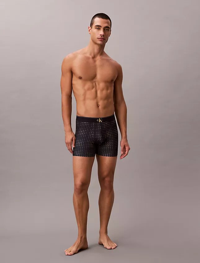 Boxer Brief elástico de microfibra con Monogram gráfico Boxer Brief elástico de microfibra con Monogram gráfico