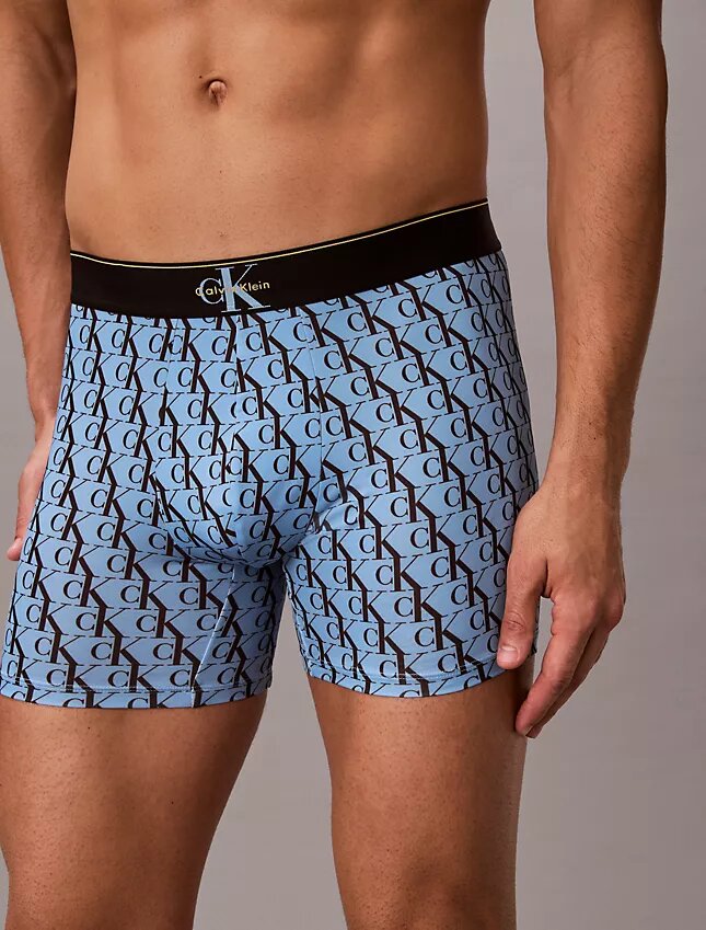 Boxer Brief elástico de microfibra con Monogram gráfico Boxer Brief elástico de microfibra con Monogram gráfico