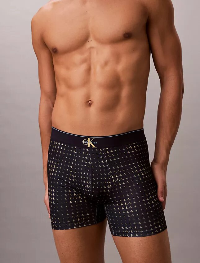 Boxer Brief elástico de microfibra con Monogram gráfico Boxer Brief elástico de microfibra con Monogram gráfico