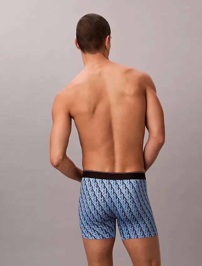 Boxer Brief elástico de microfibra con Monogram gráfico Boxer Brief elástico de microfibra con Monogram gráfico