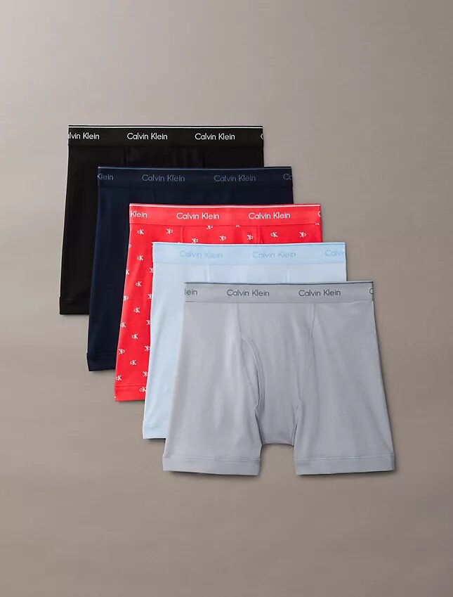 Boxer Briefs clásicos de algodón, paquete de 5 Boxer Briefs clásicos de algodón, paquete de 5