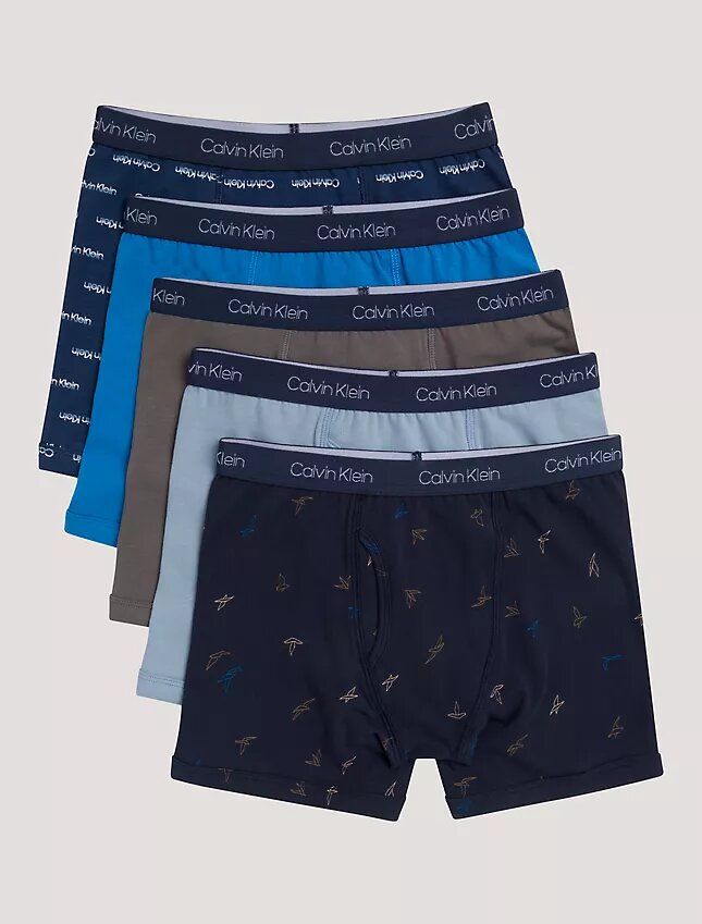 Boxer Briefs de algodón Cotton Stretch para niños, paquete de 5 Boxer Briefs de algodón Cotton Stretch para niños, paquete de 5