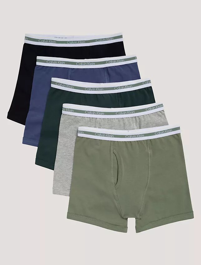 Boxer Briefs de algodón Cotton Stretch para niños, paquete de 5 Boxer Briefs de algodón Cotton Stretch para niños, paquete de 5