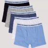 Boxer Briefs de algodón Cotton Stretch para niños, paquete de 5 Boxer Briefs de algodón Cotton Stretch para niños, paquete de 5