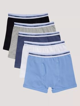 Boxer Briefs de algodón Cotton Stretch para niños, paquete de 5