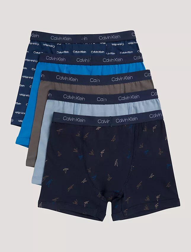 Boxer Briefs de algodón Cotton Stretch para niños, paquete de 5 Boxer Briefs de algodón Cotton Stretch para niños, paquete de 5