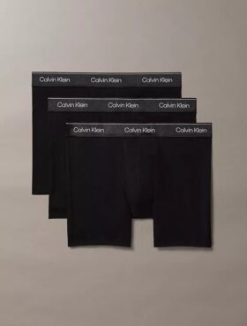 Boxer Icon Cotton Stretch metalizado, paquete de 3 Boxer Briefs