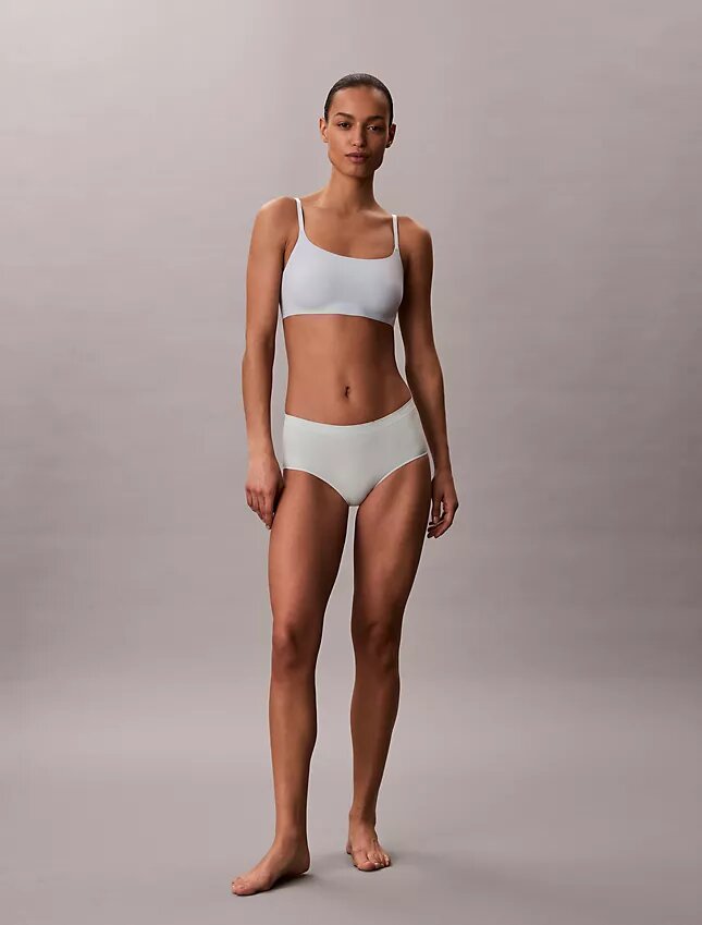 Boyshort elástico con tejido adherido Boyshort elástico con tejido adherido