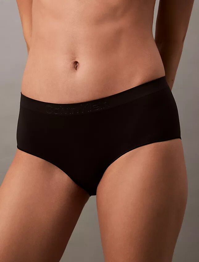 Boyshort elástico con tejido adherido Boyshort elástico con tejido adherido