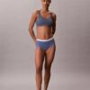 Braguita de talle alto de Cotton Stretch acanalado Braguita de talle alto de Cotton Stretch acanalado
