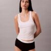 Braguita de talle alto de Cotton Stretch acanalado Braguita de talle alto de Cotton Stretch acanalado