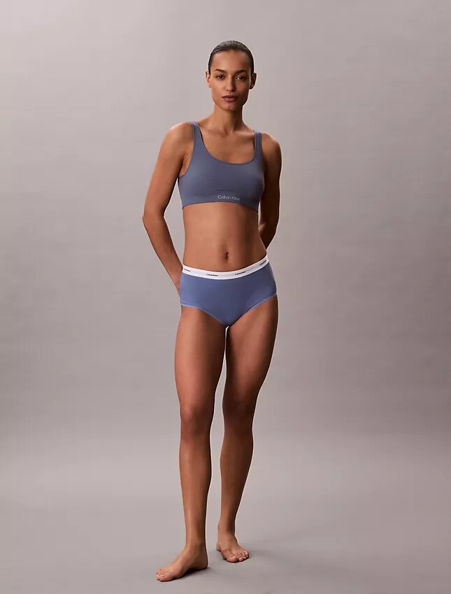 Braguita de talle alto de Cotton Stretch acanalado Braguita de talle alto de Cotton Stretch acanalado