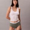 Braguita de talle alto de Cotton Stretch acanalado Braguita de talle alto de Cotton Stretch acanalado