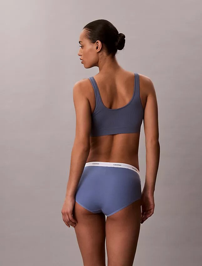 Braguita de talle alto de Cotton Stretch acanalado Braguita de talle alto de Cotton Stretch acanalado
