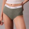 Braguita de talle alto de Cotton Stretch acanalado Braguita de talle alto de Cotton Stretch acanalado