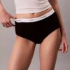 Braguita de talle alto de Cotton Stretch acanalado Braguita de talle alto de Cotton Stretch acanalado