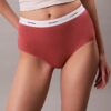 Braguita de talle alto de Cotton Stretch acanalado Braguita de talle alto de Cotton Stretch acanalado
