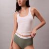 Braguita de talle alto de Cotton Stretch acanalado Braguita de talle alto de Cotton Stretch acanalado