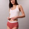 Braguita de talle alto de Cotton Stretch acanalado Braguita de talle alto de Cotton Stretch acanalado