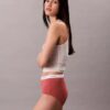 Braguita de talle alto de Cotton Stretch acanalado Braguita de talle alto de Cotton Stretch acanalado