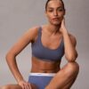Braguita de talle alto de Cotton Stretch acanalado Braguita de talle alto de Cotton Stretch acanalado