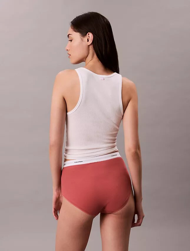 Braguita de talle alto de Cotton Stretch acanalado Braguita de talle alto de Cotton Stretch acanalado