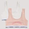Bralette con gráfico del logotipo del arco, paquete de 2