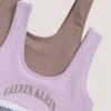 Bralette con gráfico del logotipo del arco, paquete de 2