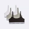 Bralette corto de Modern Cotton para niñas, paquete de 3 Bralette corto de Modern Cotton para niñas, paquete de 3