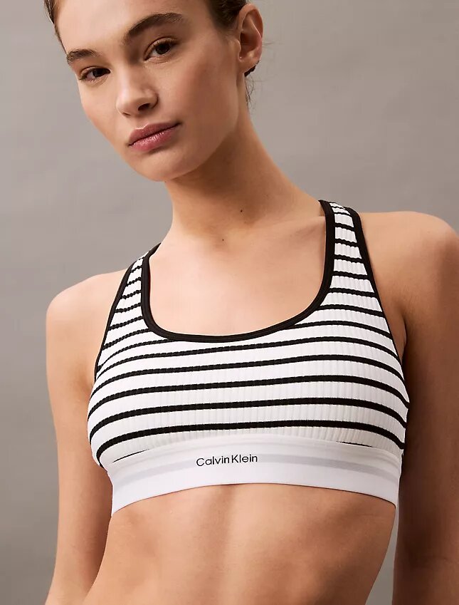 Bralette de algodón Modal Stretch acanalado con forro ligero Bralette de algodón Modal Stretch acanalado con forro ligero
