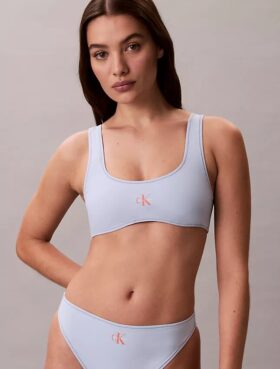 Bralette de baño con monograma gráfico