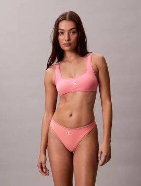Bralette de baño con monograma gráfico