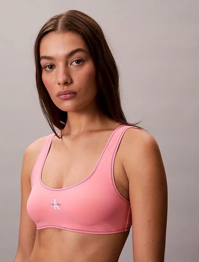 Bralette de baño con monograma gráfico Bralette de baño con monograma gráfico