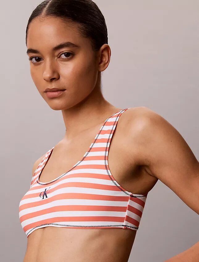 Bralette de baño con monograma gráfico Bralette de baño con monograma gráfico