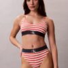 Bralette elástico de microfibra Unlined con Monogram gráfico Bralette elástico de microfibra Unlined con Monogram gráfico