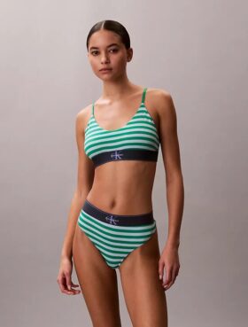 Bralette elástico de microfibra Unlined con Monogram gráfico