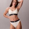 Bralette elástico de microfibra Unlined con Monogram gráfico Bralette elástico de microfibra Unlined con Monogram gráfico