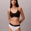 Bralette elástico de microfibra Unlined con Monogram gráfico Bralette elástico de microfibra Unlined con Monogram gráfico