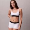 Bralette elástico de microfibra Unlined con Monogram gráfico Bralette elástico de microfibra Unlined con Monogram gráfico