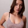 Bralette elástico de microfibra Unlined con Monogram gráfico Bralette elástico de microfibra Unlined con Monogram gráfico