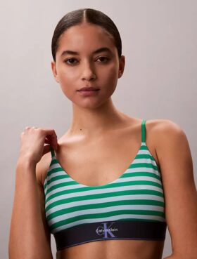 Bralette elástico de microfibra Unlined con Monogram gráfico